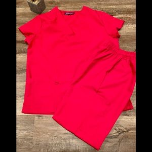 Green town True Red Scrubs